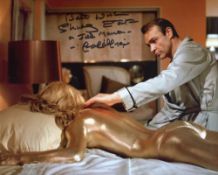007 Bond girl, lovely 8x10 photo signed by Goldfinger actress Shirley Eaton. Good condition. All