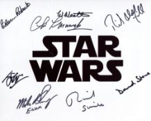 Star Wars 8x10 photo signed by EIGHT actors who have been in the films, Michael Henbury, Bill