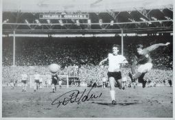 Football Geoff Hurst signed 20x14 They Think It’s All Over It Is Now black and white print picturing