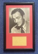 David Niven 17x11 mounted and framed signature display includes signed album page and a fantastic