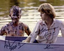 Friday the 13th horror movie 8x10 photo signed by Ari Lehman as Jason and actress Adrienne King.