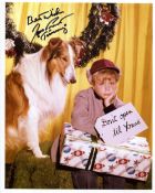 Lassie, stunning 8x10 photo from the original TV series, signed by actor Jon Provost as Timmy.