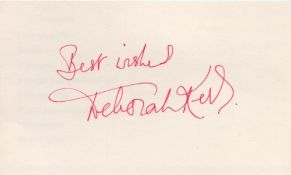 Deborah Kerr signed 5x3 album page. Deborah Jane Trimmer CBE (30 September 1921 – 16 October