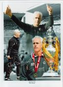 Football Mick McCarthy signed 16x12 Wolverhampton Wanderers colour montage print. Good condition.