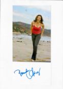 Brenda Strong 12x8 signature piece includes colour photo and 6x4 album page fixed to A4 sheet.