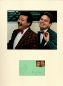 Hale and Pace signature piece mounted below colour photo. Approx size 16x12. Hale and Pace were an