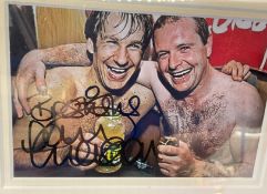 Paul Merson Hand signed 6x4 Colour Photo in black wooden Frame measuring 13x12 Overall. Photo