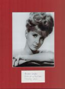 Carry On Actor, Angela Douglas matted 16x12 signature piece featuring a black and white photograph