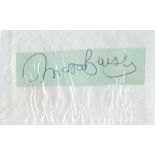 Football Sir Matt Busby signed 4x1 album page cutting. Good condition. All autographs come with a