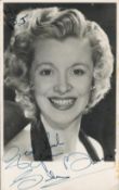 Sally Barnes signed 6x4 black and white vintage photo dedicated. Sally Barnes was born on March 8,