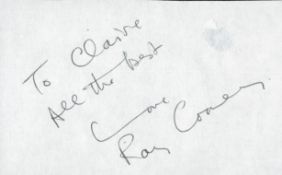 Ray Cooney signed 4x3 white album page. Raymond George Alfred Cooney, OBE (born 30 May 1932)is an