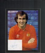 Joe Corrigan Manchester City Signed 16 X 12 Mount. Includes Photo And Signed Album Page. Good