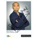 Bhasker Patel signed 6 x 4 Emmerdale promotional picture card. Bhasker Patel who plays the character