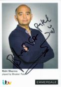 Bhasker Patel signed 6 x 4 Emmerdale promotional picture card. Bhasker Patel who plays the character