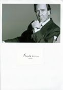 Lord Snowdon signed signature piece attached to A4 card with a black and white 8x5 photo. Lord