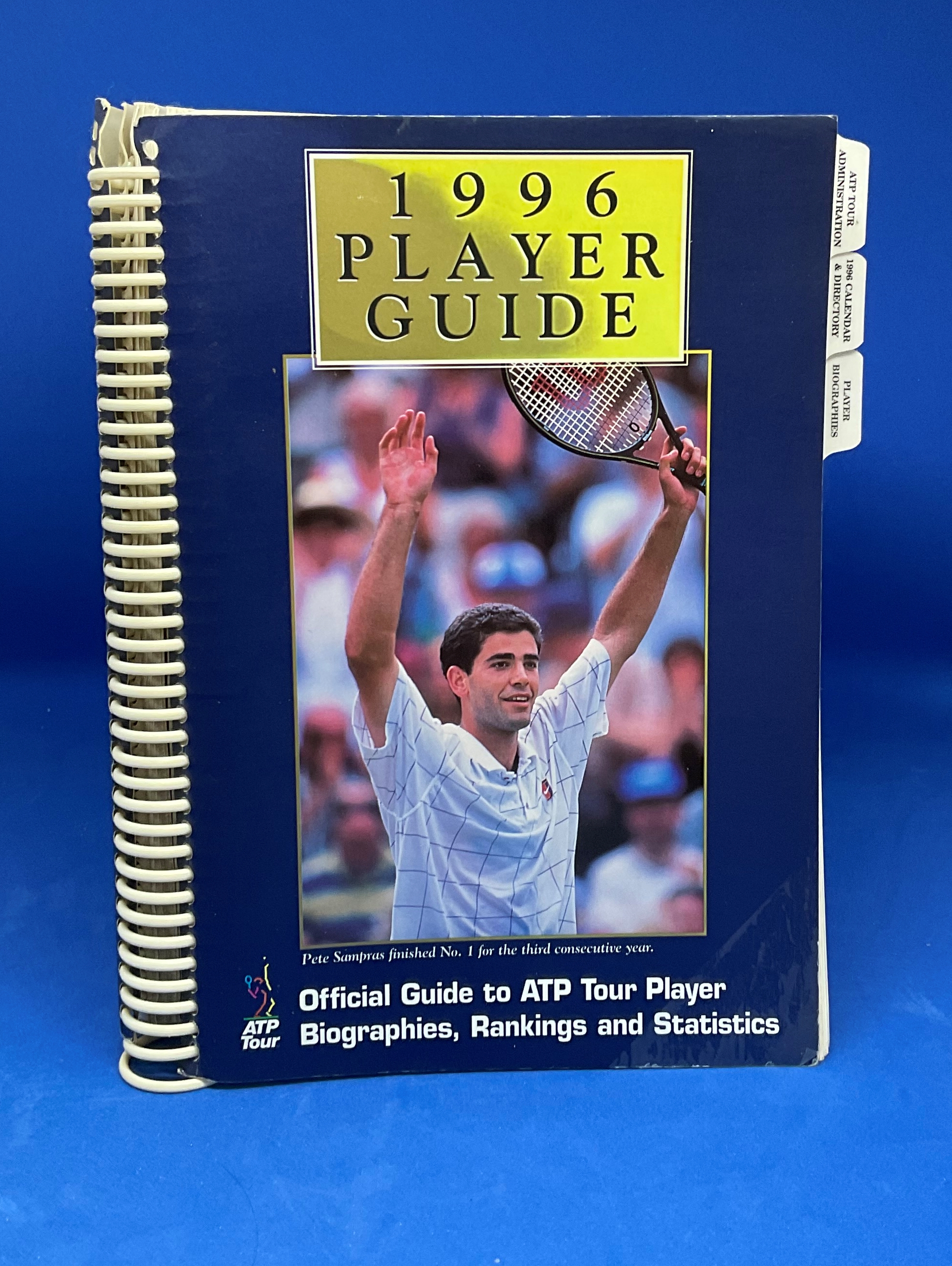 1996 ATP Player Guide Signed by 9 players on their respective biography pages. It is signed by: - Image 4 of 4