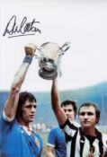 Autographed Dave Watson 12 X 8 Photo - Col, Depicting Watson And Match-Winner Dennis Tueart