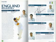 Alastair Cook, Monty Panesar and Tim Ambrose Signed England versus South Africa Test match cricket