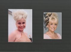 Actor, Barbara Windsor 12x16 matted signature piece featuring two colour photographs of the star,