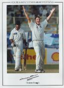 Cricket Darren Gough signed 16x12 Heroes and Legends colour print. Good condition. All autographs