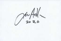 Lou Adler signed 6 x 4 white card, signed in black sharpie pen. With his signature he has also dated