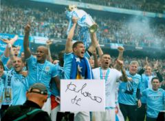 Football, Aleksandar Kolarov signed and mounted colour presentation photograph, approx 16x12.