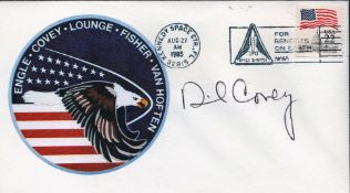 Richard O. Covey Signed First Day Cover. Portraying the badge for the Space Shuttle Discovery