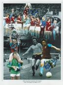 Football Brian Little, Ray Graydon and Chris Nicholl signed Aston Villa League Cup Winners 1975