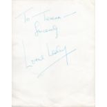 Lorne Lesley signed 10 x 8 black and white photo. Signature on back of photo. Good condition. All