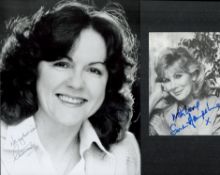 TV Collection of 2 Signed Black and White Photos inc Susan Hampshire on a 6x4 Printed Photo,