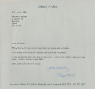 Jeffrey Archer TLS Interesting content about autograph collections. Jeffrey Howard Archer, Baron