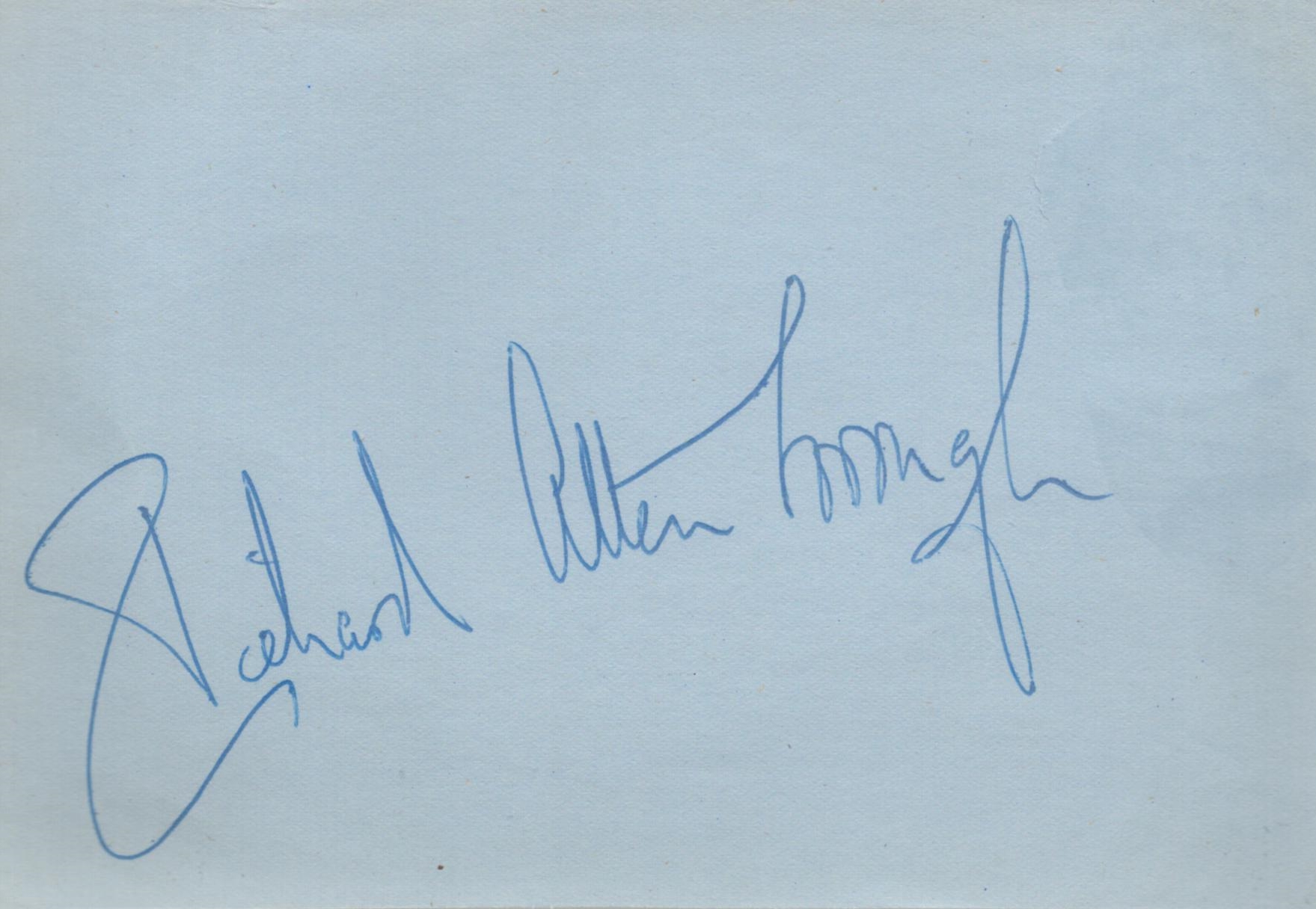 Richard Attenborough signed 6x4 album page. Richard Samuel Attenborough, Baron Attenborough Kt CBE
