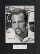 Maximillian Schell signature piece mounted below b/w photo. Approx overall size 13x10. Good