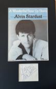 Alvin Stardust 17x11 mounted signature piece includes signed album page and a signed black and white