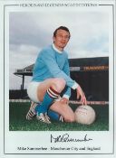 Football Mike Summerbee signed 16x12 Manchester City Heroes and Legends colour print. Good