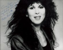 Elkie Brooks signed 10x8 black and white photo dedicated. Good condition. All autographs come with a