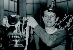 Brian Labone signed Everton FA Cup winners 12x8 black and white photo. Brian Leslie Labone (23