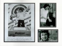Dudley Moore 16x12 overall mounted signature piece includes signed black and white photo and two
