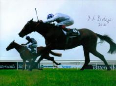 Jim Bolger Signed 6 x 8 colour horse photo. Bolger is a thoroughbred racehorse trainer and breeder