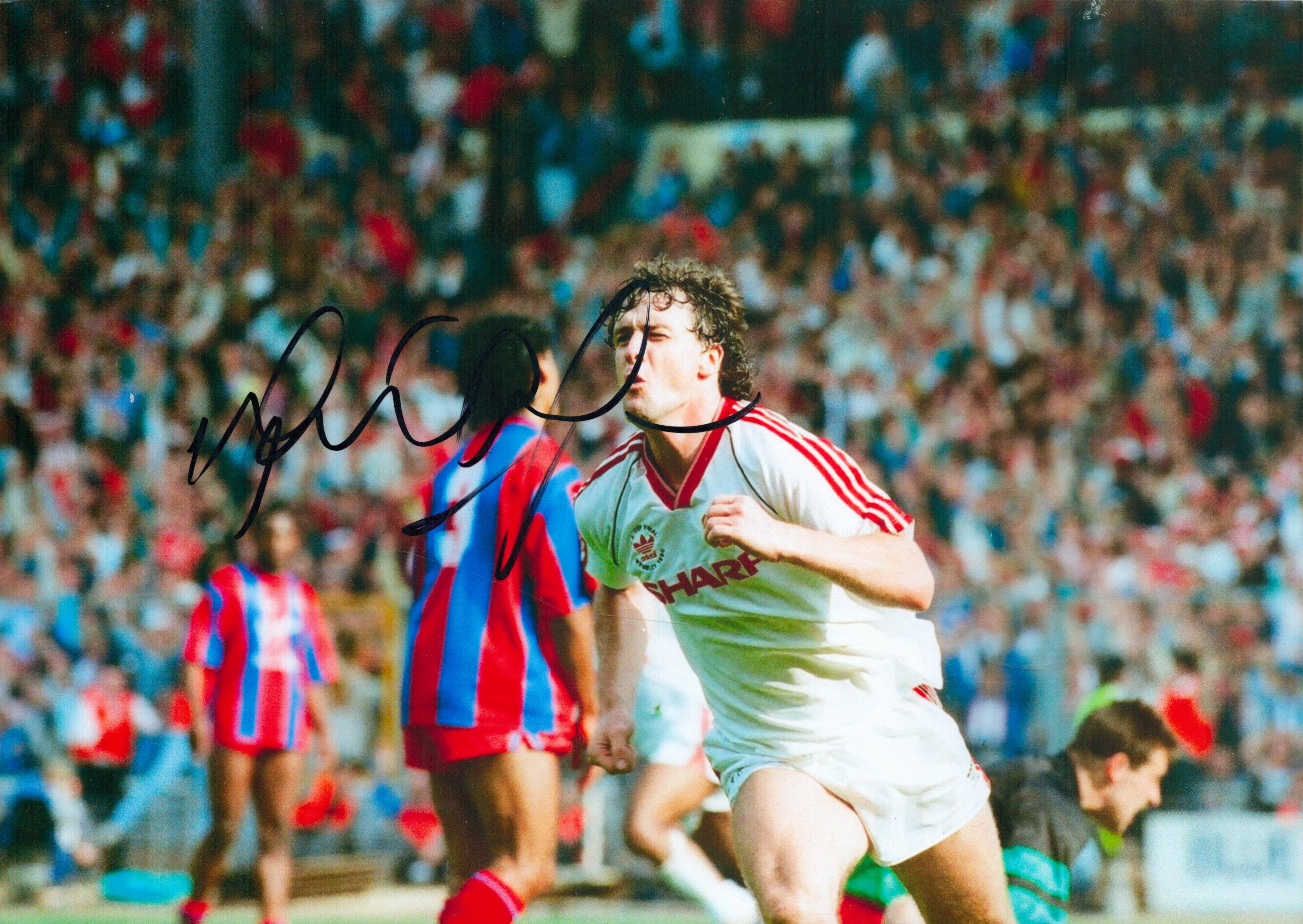 Mark Hughes signed Manchester United 12x8 colour photo. Good condition. All autographs come with a