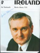 Bertie Ahern, T. D. Signed magazine cut-out. Bartholomew Patrick Bertie Ahern (born 12 September