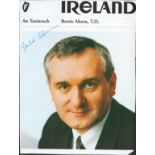 Bertie Ahern, T. D. Signed magazine cut-out. Bartholomew Patrick Bertie Ahern (born 12 September