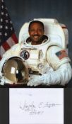 NASA astronaut Winston E. Scott signed 6 x 4 white card. Winston E. Scott a veteran of two Space