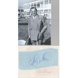 Billy Butlin signed 6x5 overall irregular album page cutting with 7x5 black and white photo. Good
