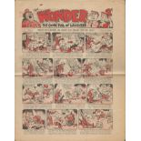 Fantastic Original Sept 2nd 1944 The Wonder Comic with 8 pages, No.1503. In Black White and Red