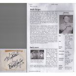 Entertainer Bob Hope signed 4x4 album page. Leslie Townes Bob Hope KBE KC*SG (May 29, 1903 – July