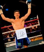 Boxing, Luke Campbell signed and mounted colour presentation photograph, approx 16x12. Campbell