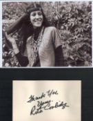 Rita Coolidge 12x8 mounted signature piece includes signed album page and vintage black and white