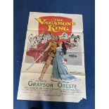 The Vagabond King 1956 Colour Movie Poster Starring Kathryn Grayson. NSS number 56 423. Printed in