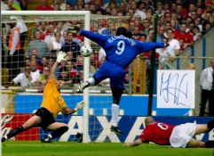 Football, Jimmy Floyd Hasselbaink signed and mounted colour presentation photograph, approx 12x16.